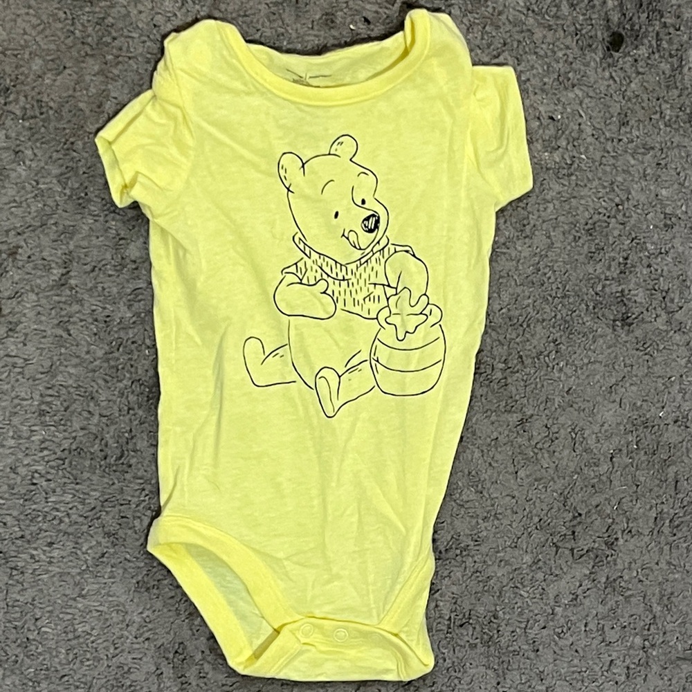 Jumping Beans Yellow Baby Bodysuit with Bear Design